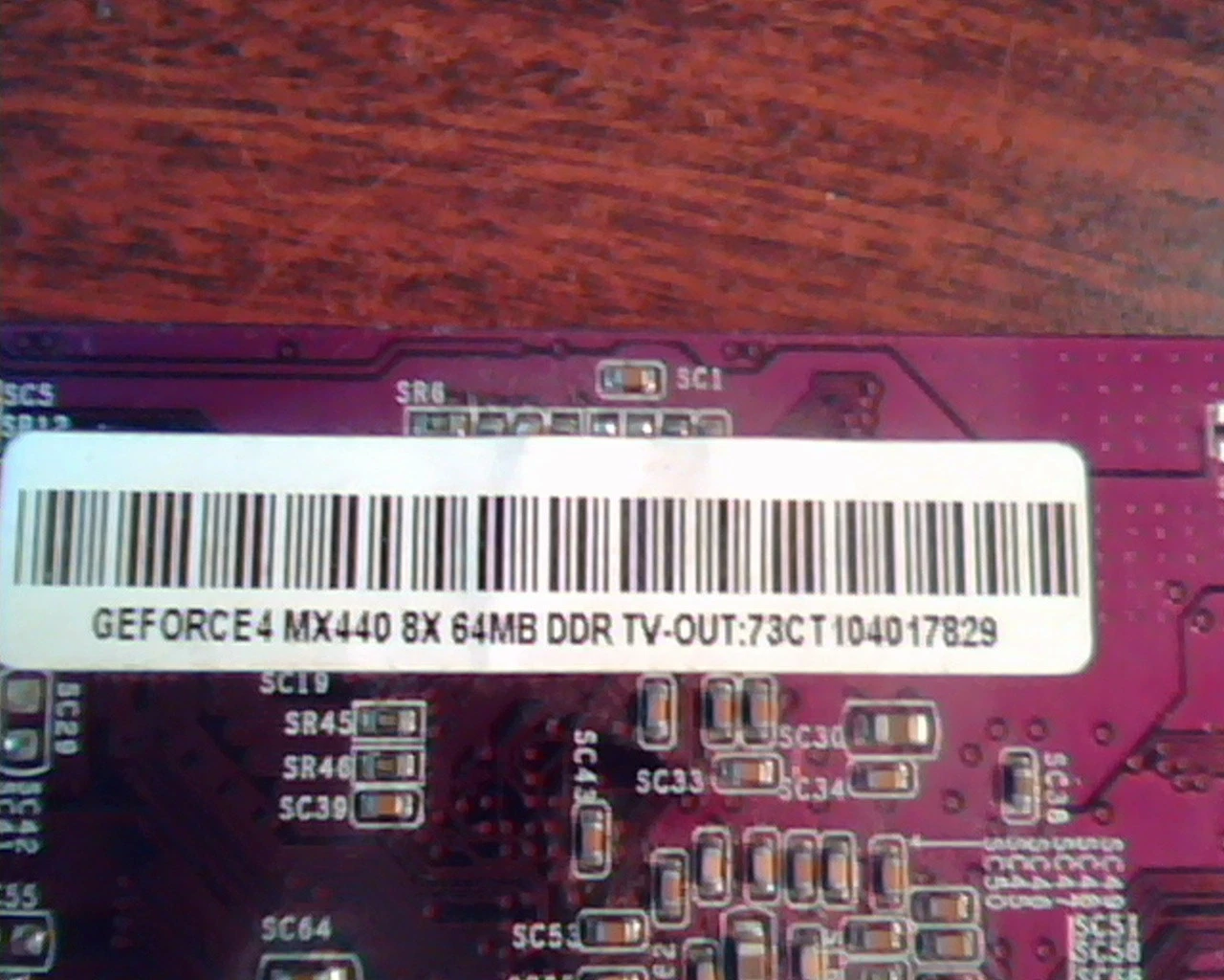 Video Graphics Card AGP GeForce 4 MX440 8X 64MB DDR TV-out 73CT 104017829AV VGA - image 5