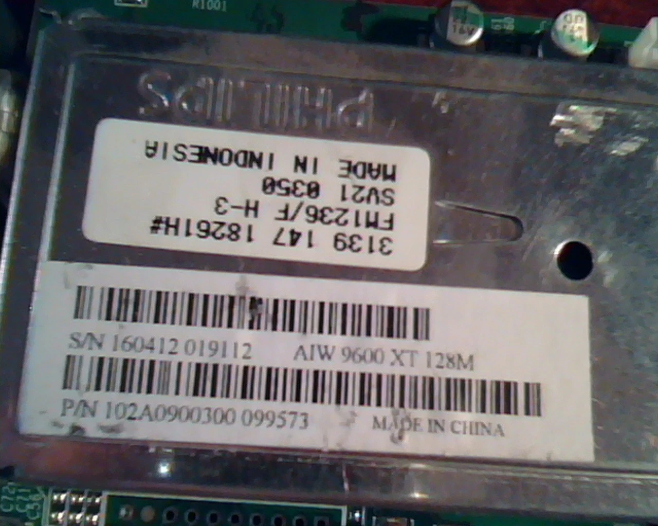 AGP card ATI Radeon AIW 9600 XT 128M 102A0900300 099573 FM TV AM 109-A09000-00 - image 4