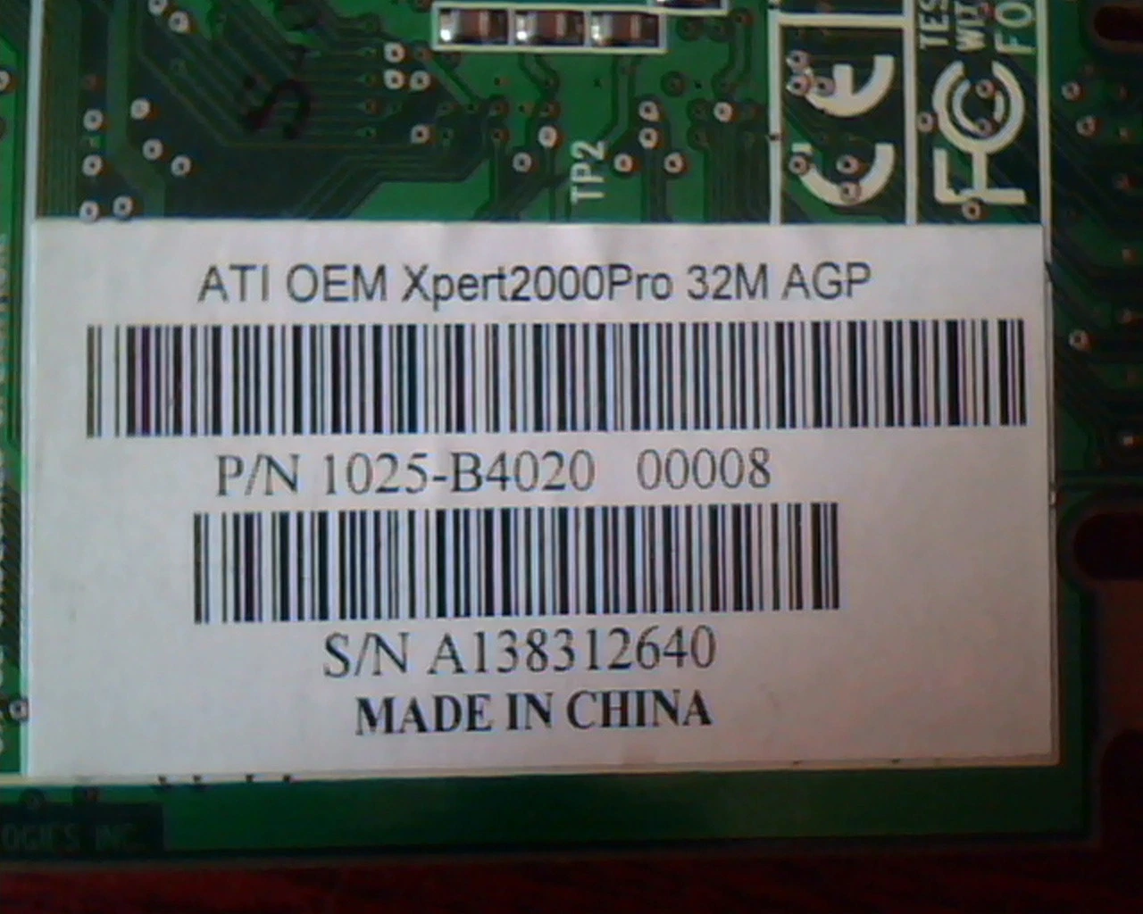 AGP card ATI Rage 128 Pro 1025-B4020 Xpert2000Pro 32M OEM VGA Video - image 2