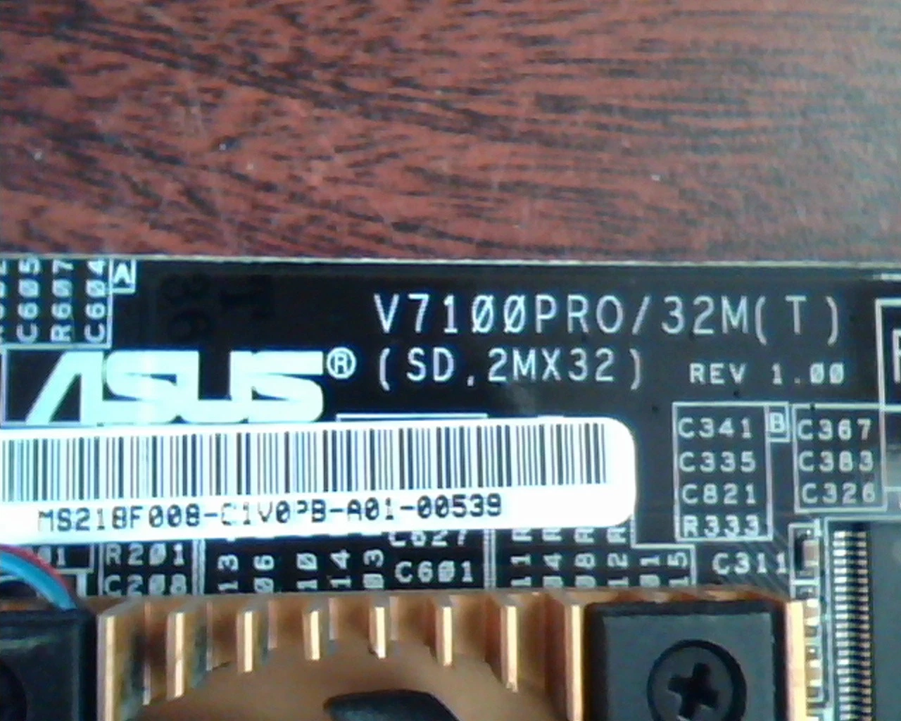 AGP card ASUS V7100Pro 32M N SD/U 18-F008-A01-00589 NTSC Video - image 2