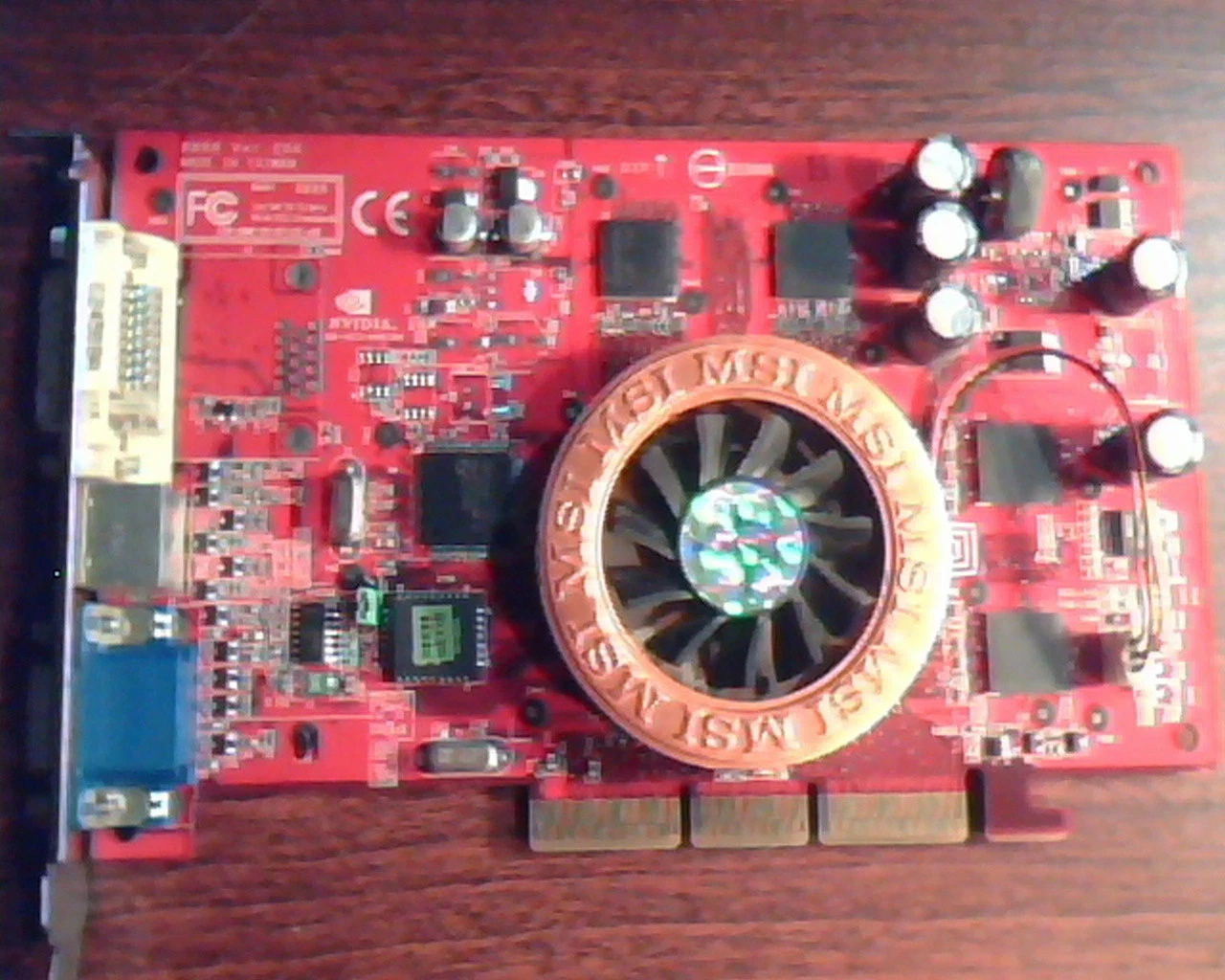 AGP card MSI 8888 Ver 20A MX440-VTD8X 64M Video VGA DVI NVIDIA Geforce4 MX440