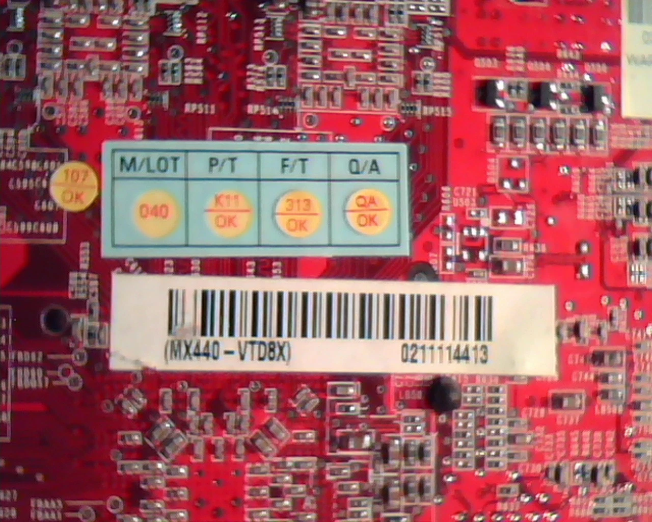 AGP card MSI 8888 Ver 20A MX440-VTD8X 64M Video VGA DVI NVIDIA Geforce4 MX440 - image 3