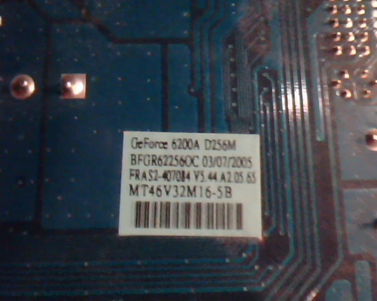 AGP card GeForce 6200A D256M BFGR62256OC 32M MT46V DVI VGA S-Video - image 3