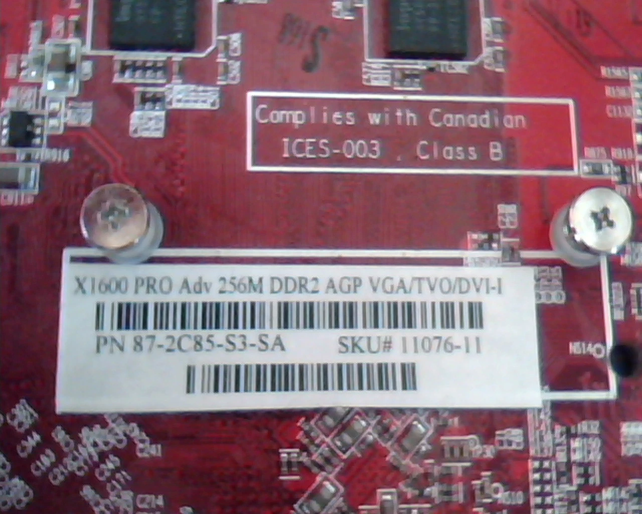 AGP card X1600Pro Advantage 256M DDR2 VGA/TVO/DVI-I 11076-11 Video Sapphire - image 2
