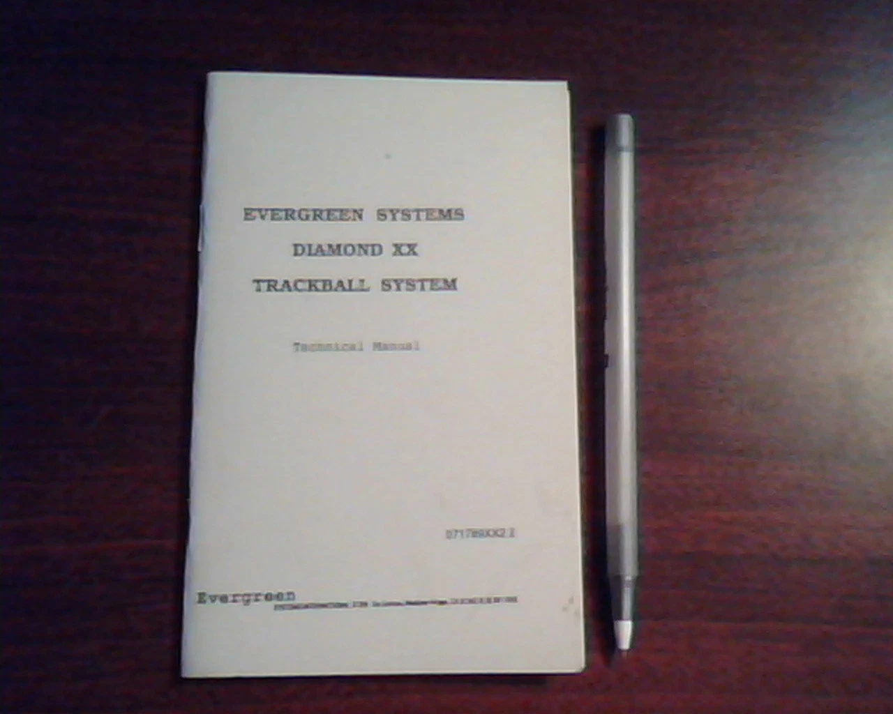 Evergreen Systems Diamond XX Trackball System Technical Manual
