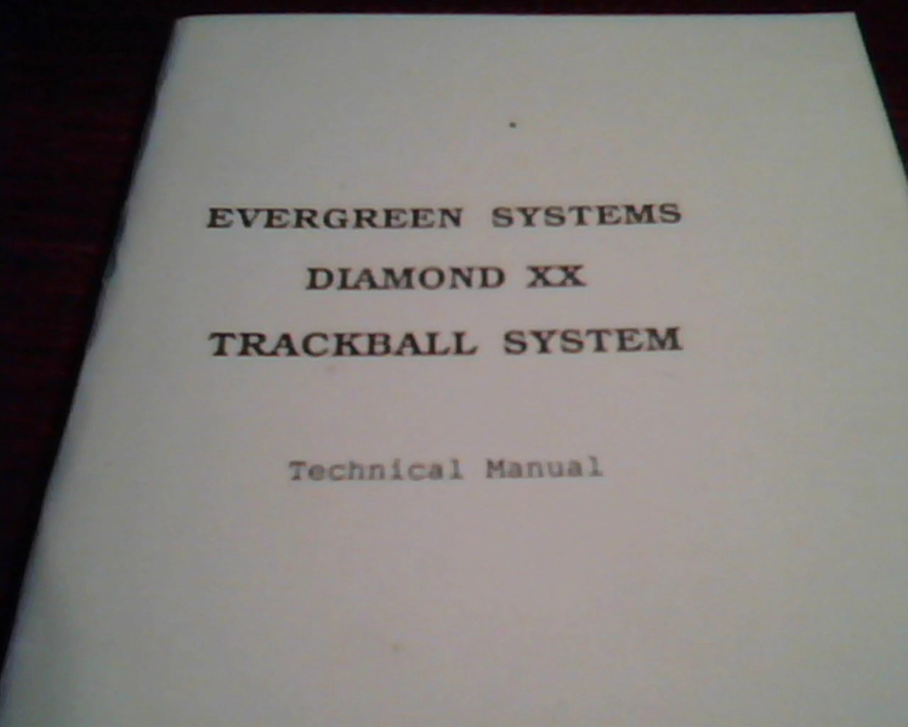 Evergreen Systems Diamond XX Trackball System Technical Manual - image 2
