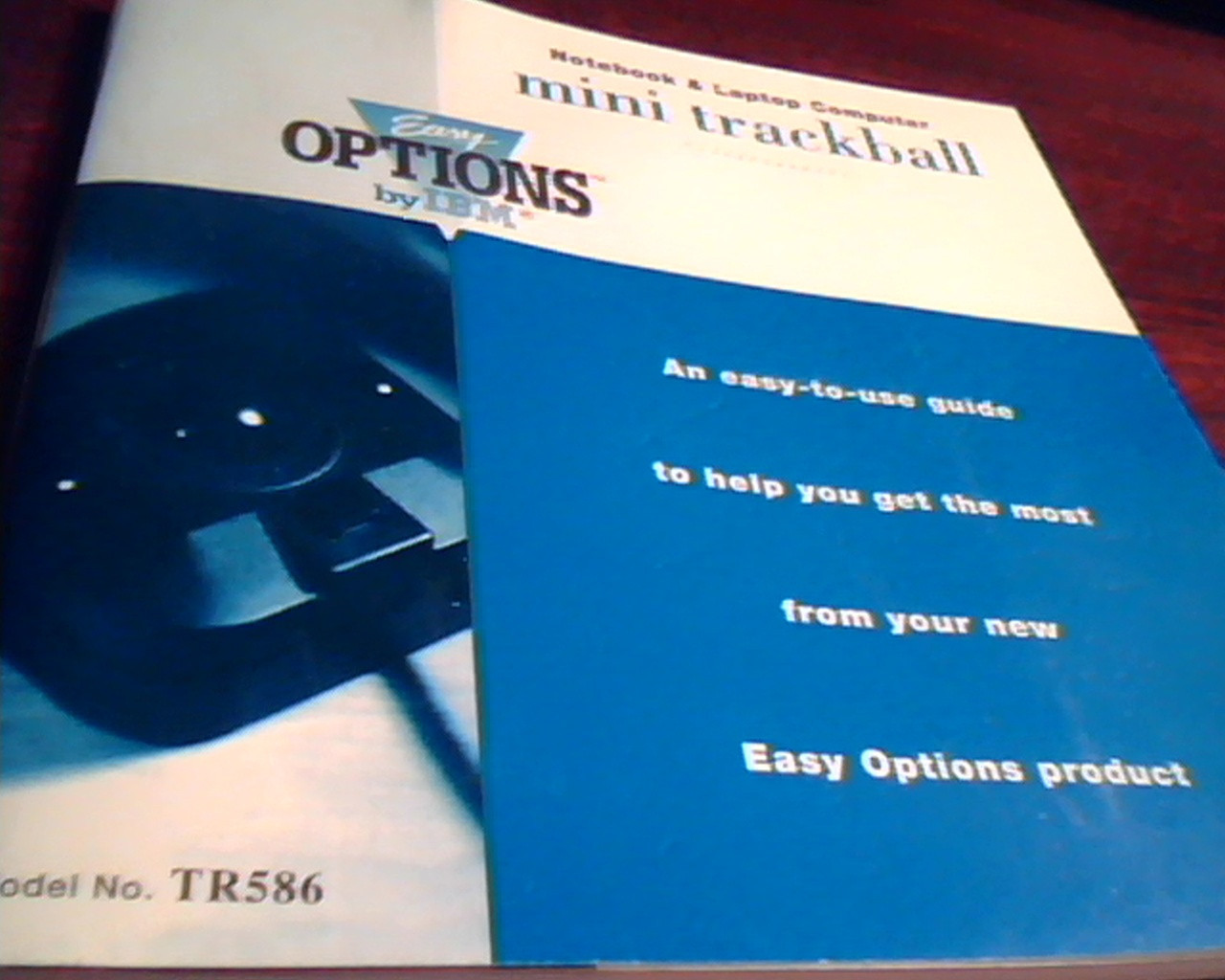 Easy Options by IBM TR586 Mini trackball Notebook and Laptop computer Manual - image 2