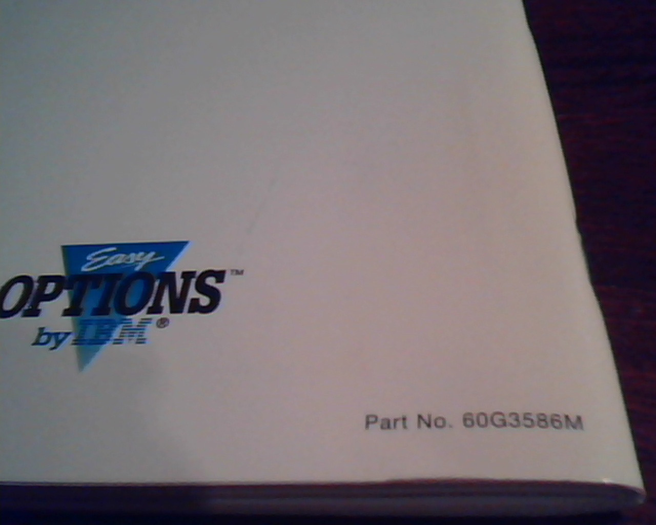 Easy Options by IBM TR586 Mini trackball Notebook and Laptop computer Manual - image 3