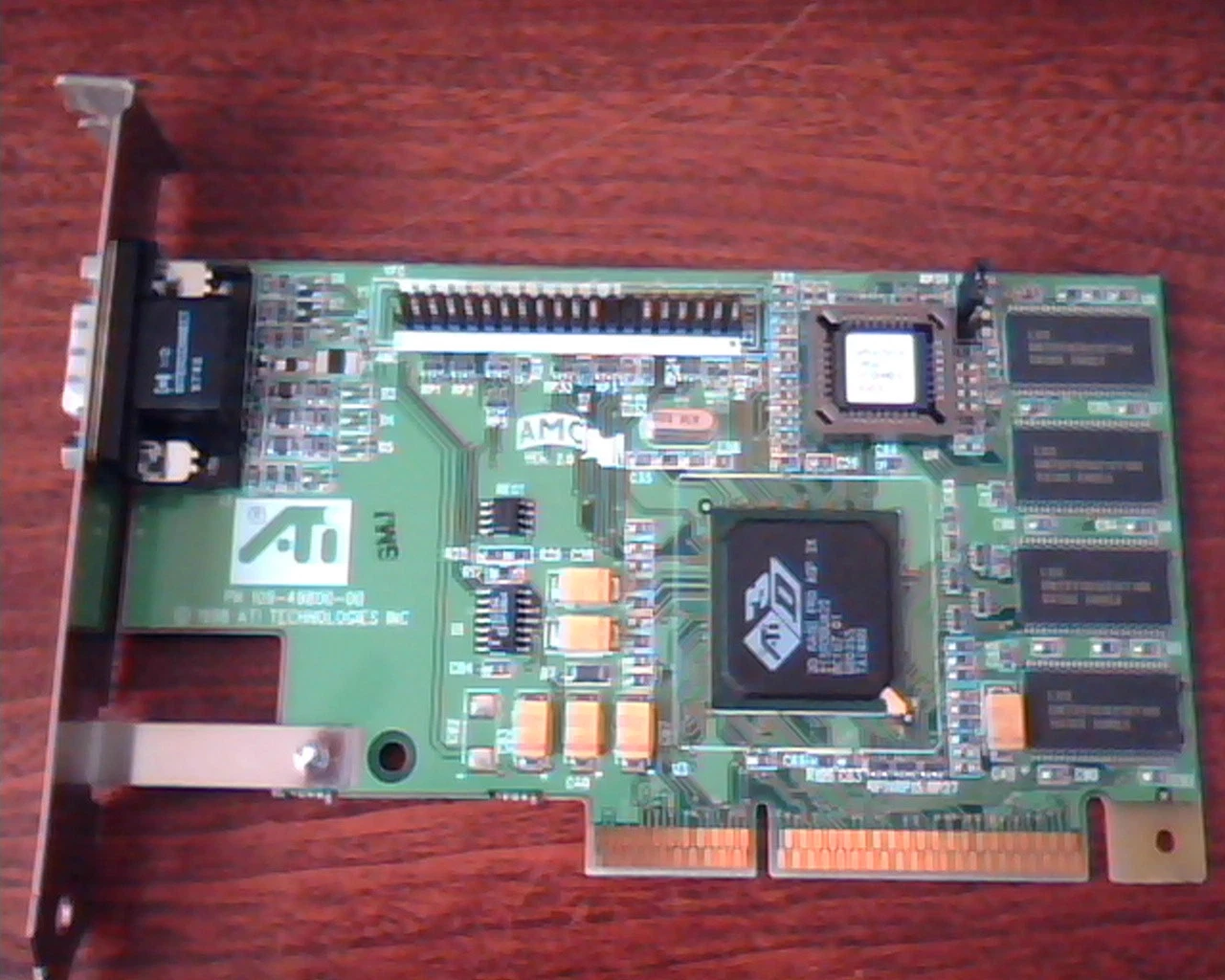 AGP card ATI 109-49800-00 3D Rage Pro 2X 1024980201513863 AMC Ver 2.0 VGA Video