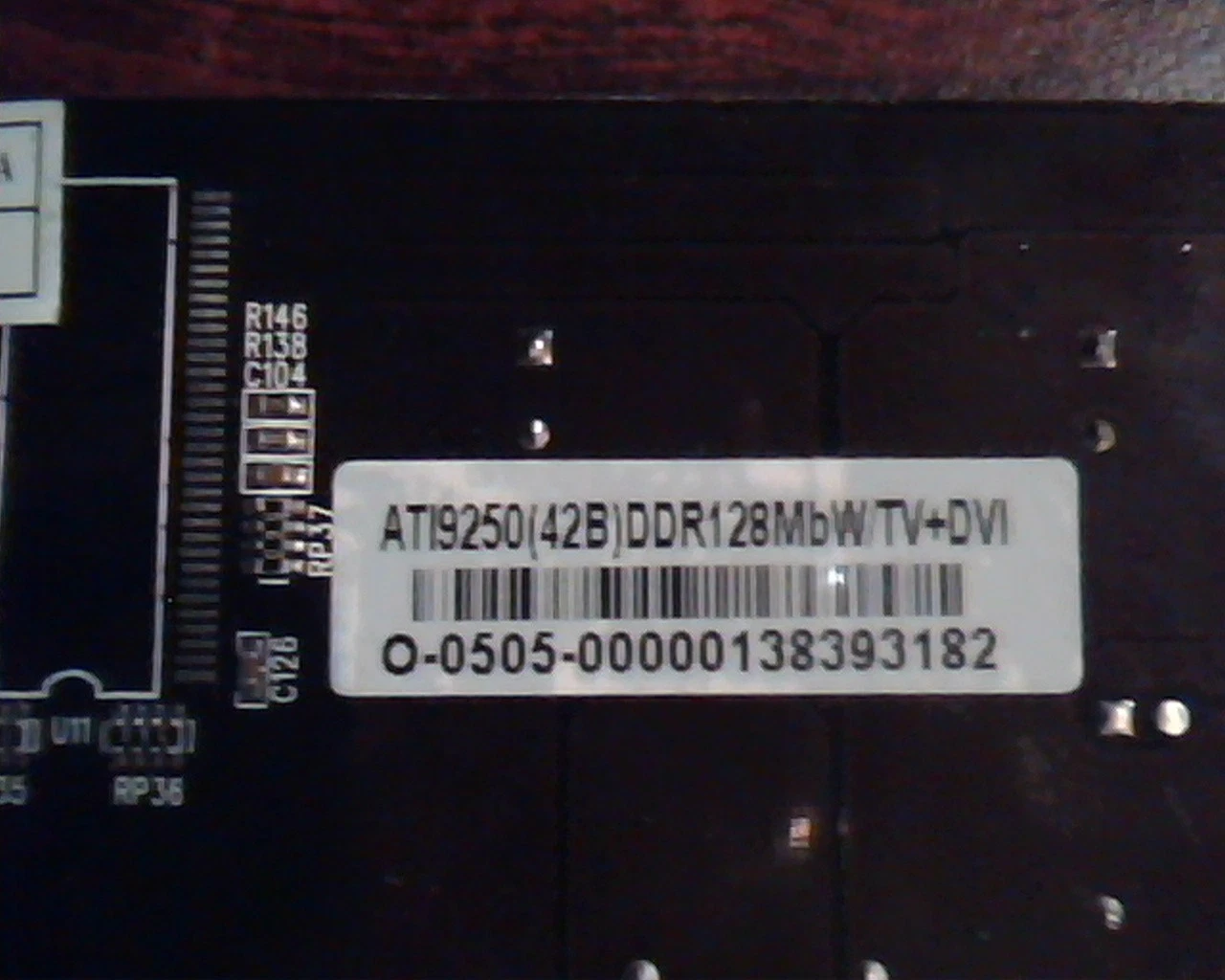 AGP card ATI 9250 ATI9250(42B) DDR 128MB TV DVI VGA Video S21-42090A - image 3