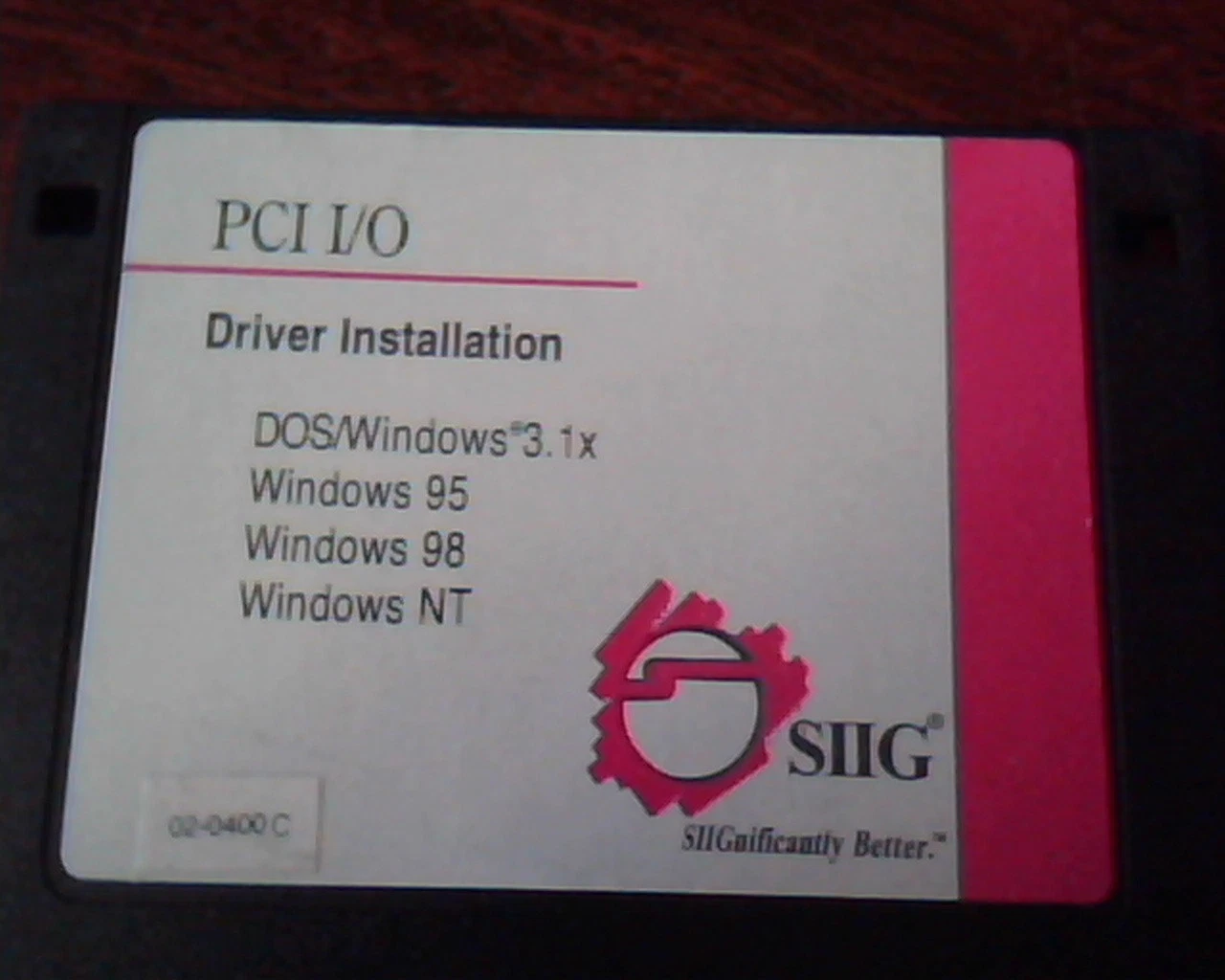 Floppy Disk SIIG PCI I/O Driver Installation DOS Windows 02-0400C - image 2