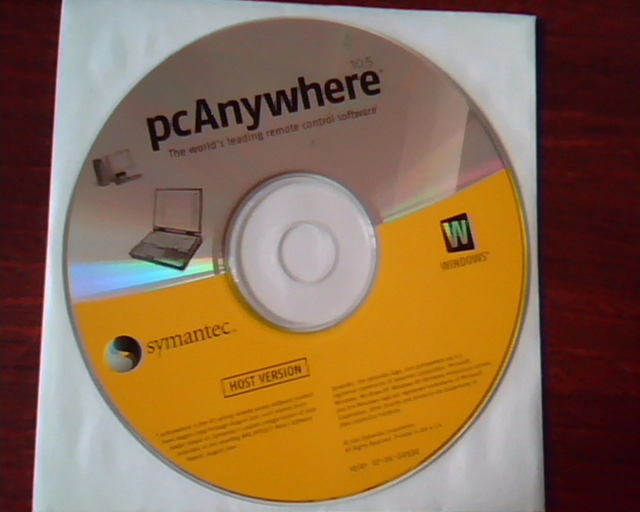 CD pcAnywhere 10.5 Symantec remote access contol Windows Host Version