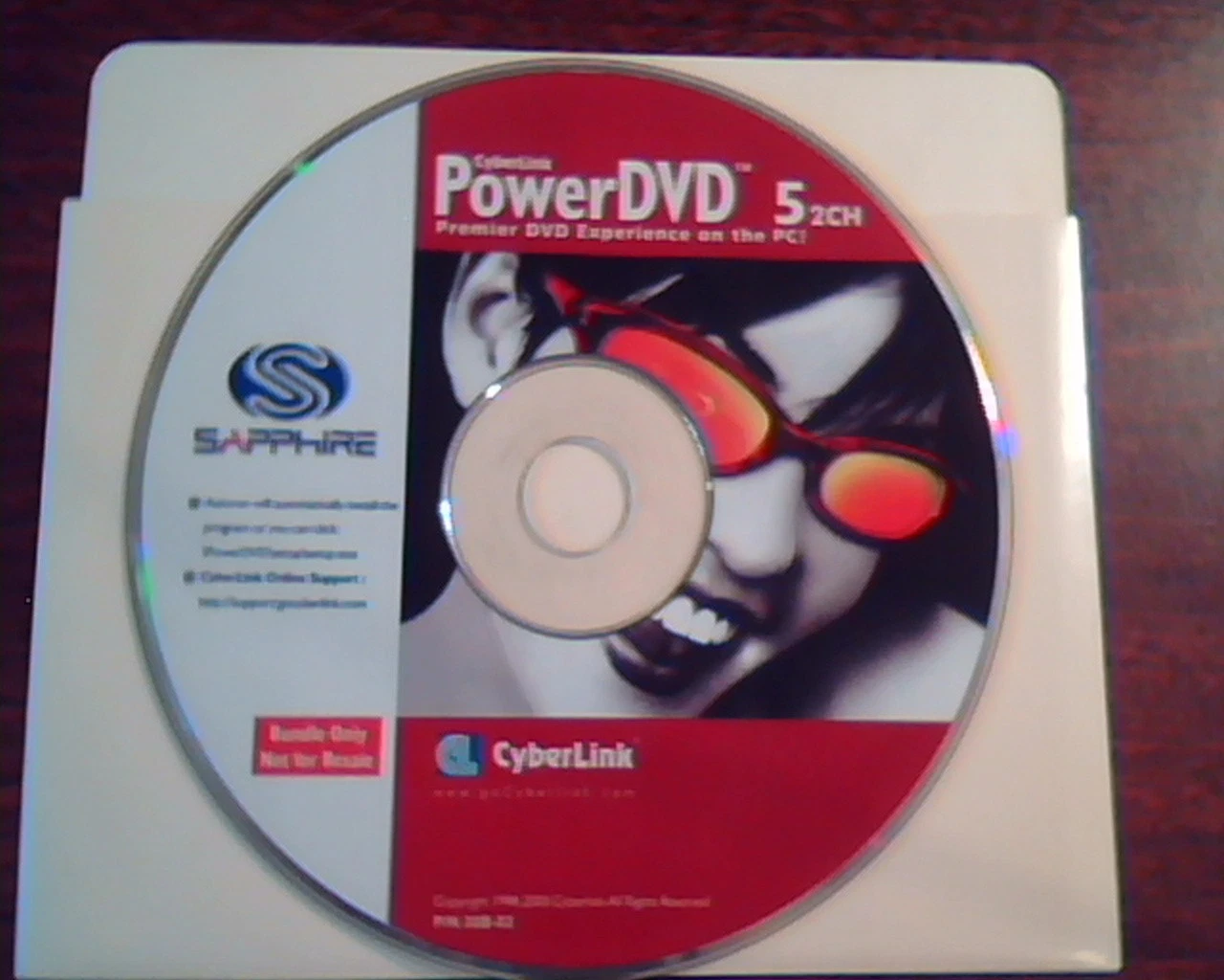 CyberLink PowerDVD 52CH Premier DVD experience on PC Sapphire 30B-02 CD