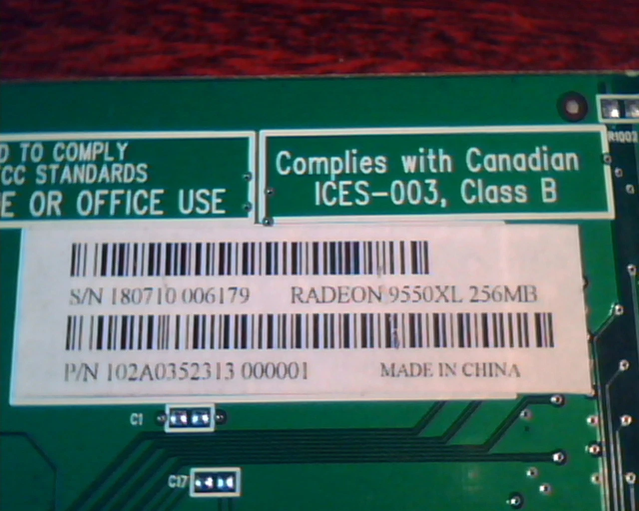 AGP card ATI 109-A03500-10 Radeon 9550XL 256MB 102A0352313 DVI VGA AV - image 3