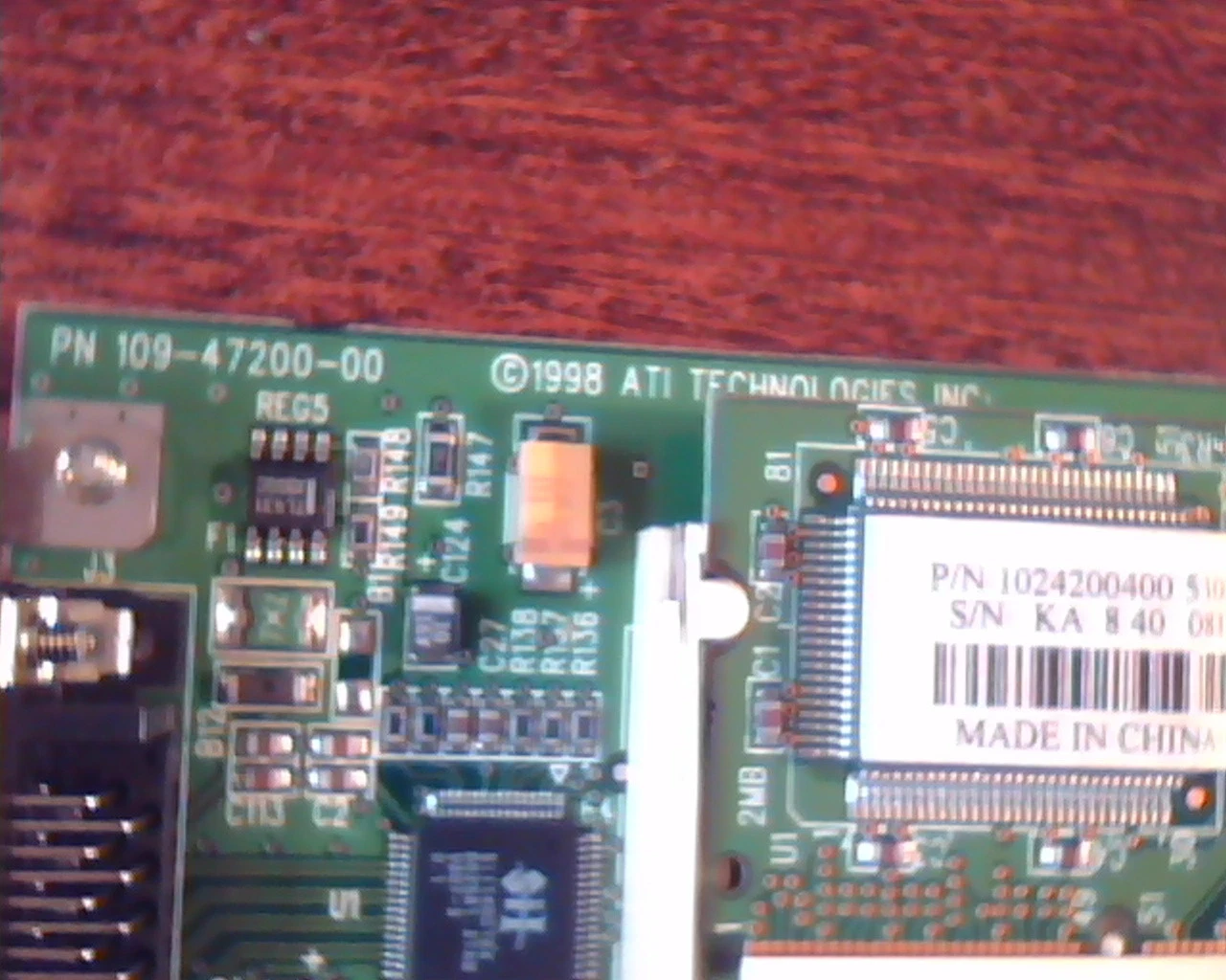 AGP card ATI 109-47200-00 AMC Rage LT Pro VGA TV LCD 1024200400 LTP328 - image 2