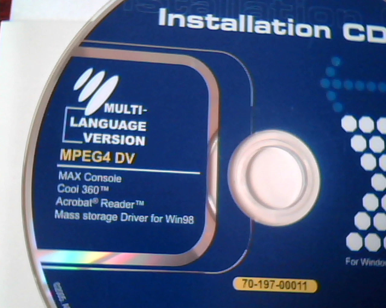 CD Installation CD MPEG4 DV Multi-language MAX Console Cool 360 Driver Windows - image 2