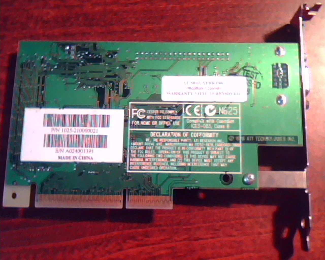 AGP card ATI 109-49800-11 Rage Turbo Pro 1025-210000021 N625 VGA - image 3