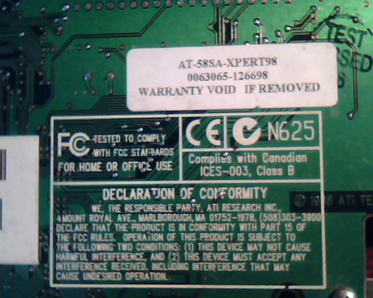 AGP card ATI 109-49800-11 Rage Turbo Pro 1025-210000021 N625 VGA - image 4