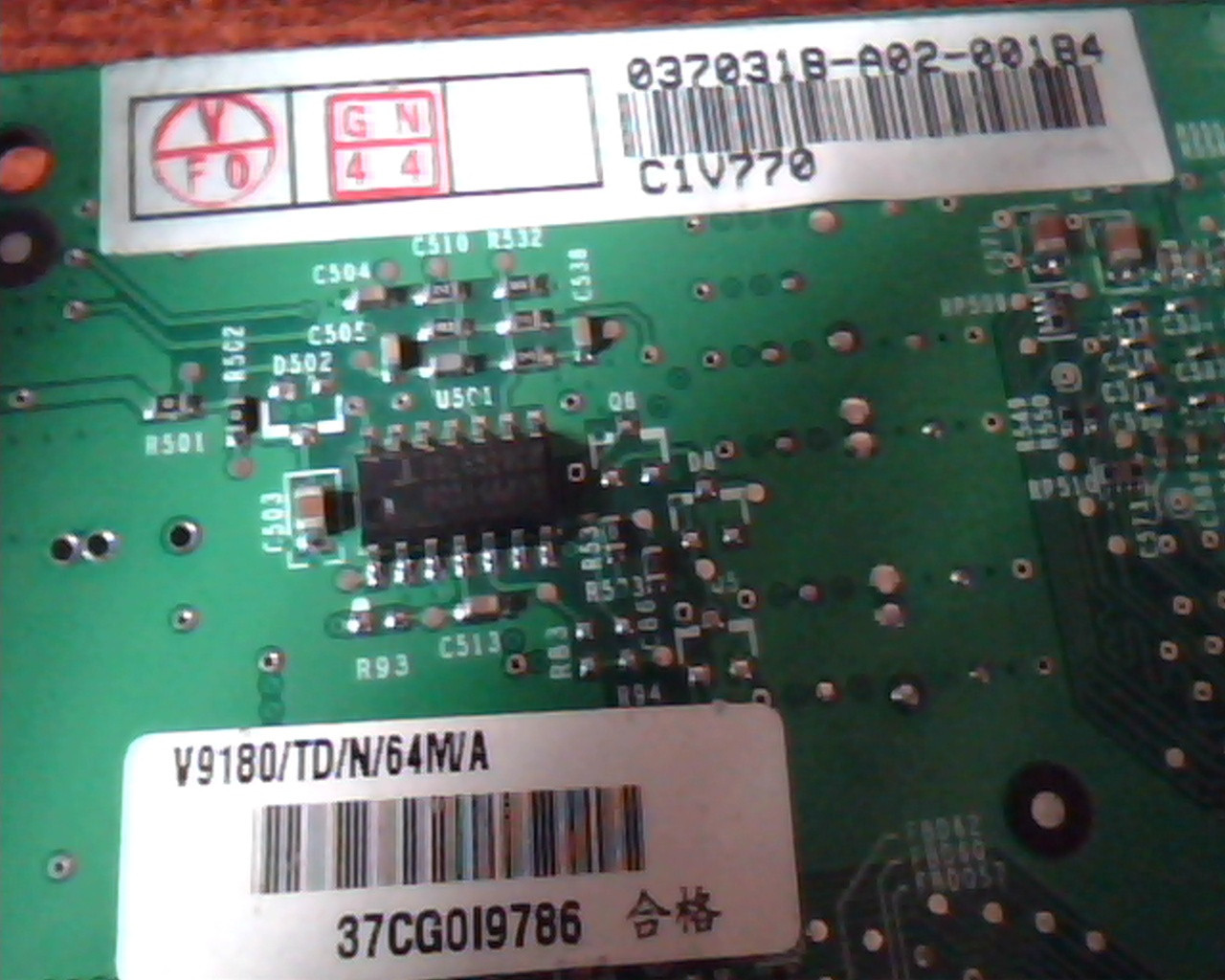 AGP card ASUS V9180 64M Rev 1.01 NTSC TD N A C1V770 VGA DVI TV 9180 - image 4