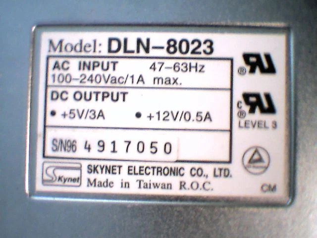 Swappable Power Supply Skynet DLN-8023 100-240 VAC 5V 3A 12V 0.5A - image 3