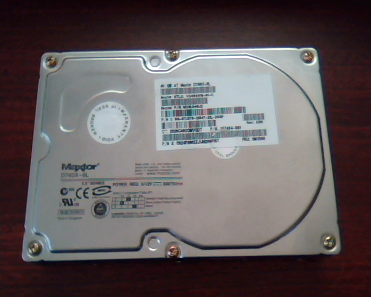 Hard Disk Drive IDE Maxtor D740X-6L MX0L040J2 VQ40A015-01-C 19K1568 AT A00