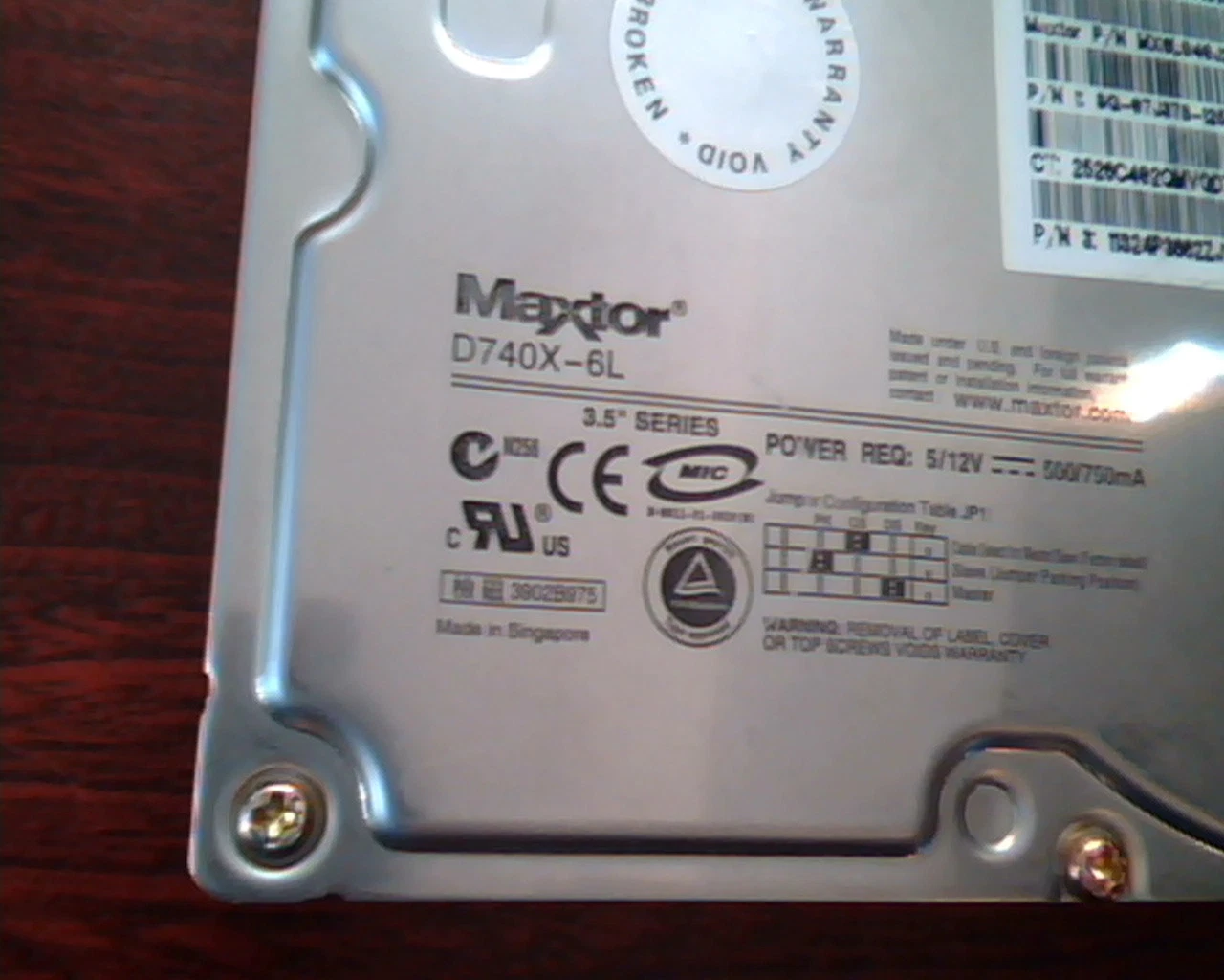 Hard Disk Drive IDE Maxtor D740X-6L MX0L040J2 VQ40A015-01-C 19K1568 AT A00 - image 2