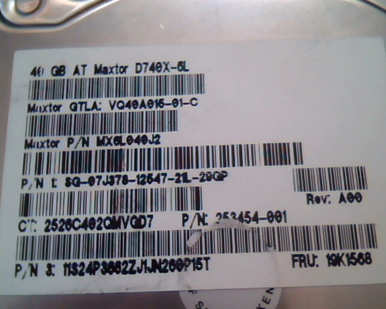 Hard Disk Drive IDE Maxtor D740X-6L MX0L040J2 VQ40A015-01-C 19K1568 AT A00 - image 3