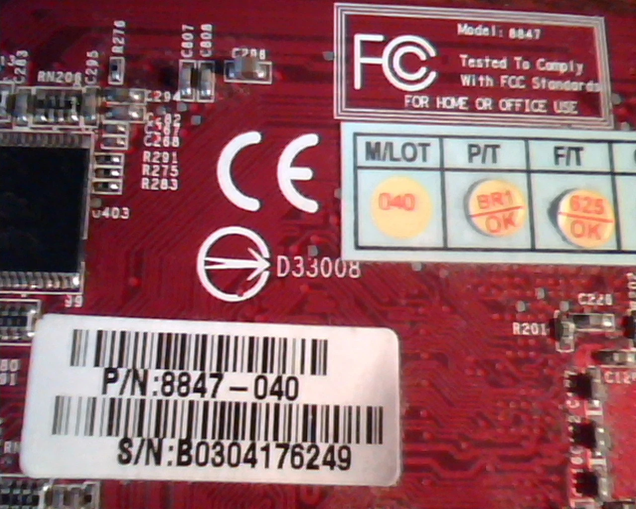 AGP card NVIDIA 8847 Ver 110 180-10073-0000-A01 8847-040 N1996 S-out VGA AV- out - image 4