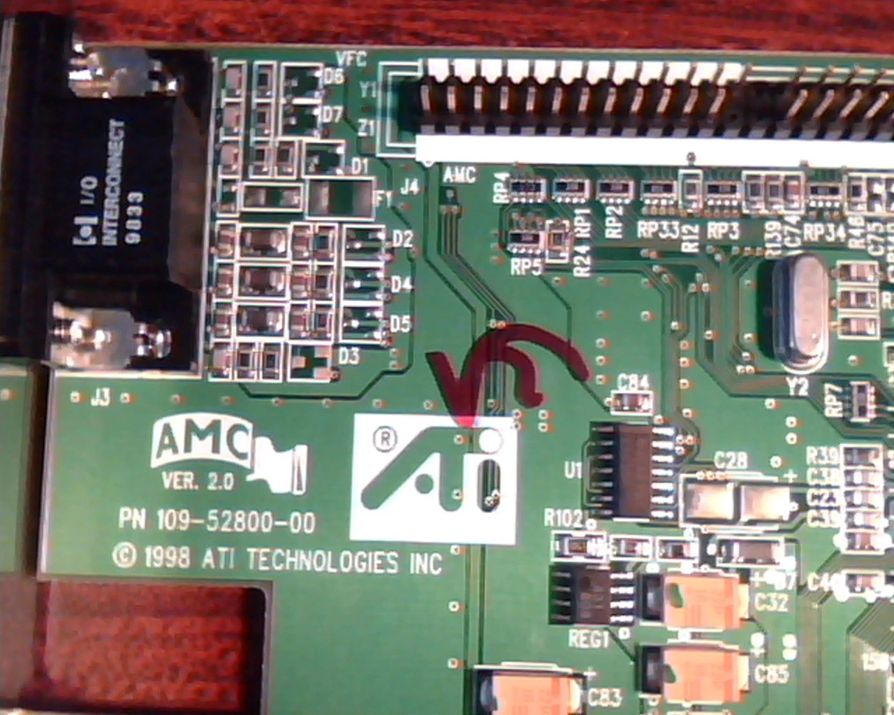 AGP card ATI 109-52800-00 Rage IIC 2c N424 1025280600530401I/O Ver 2.0 - image 3