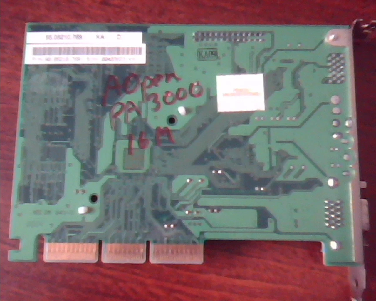 AGP card PA3000 99916-1.1 V1.59C AOpen 16M 90.05210.769 3000 VGA - image 4