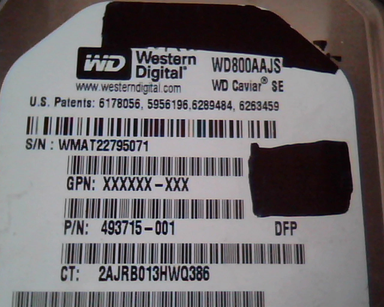 Hard Drive Disk SATA Western Digital WD800AAJS Caviar SE 493715-001 80GB - image 2