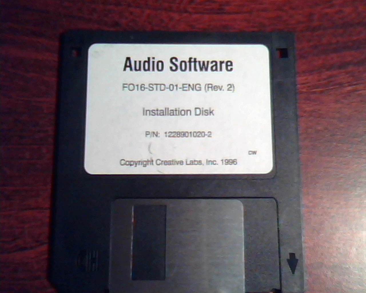 SB16 Frontier Creative Labs Installation Disk FO16-STD-01-ENG Sound Blaster 16