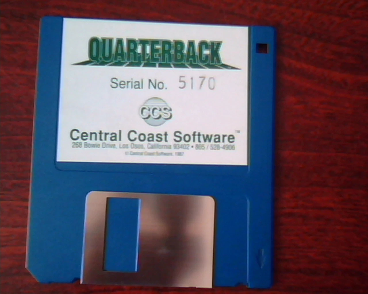 Floppy Disk Quarterback Central Coast software