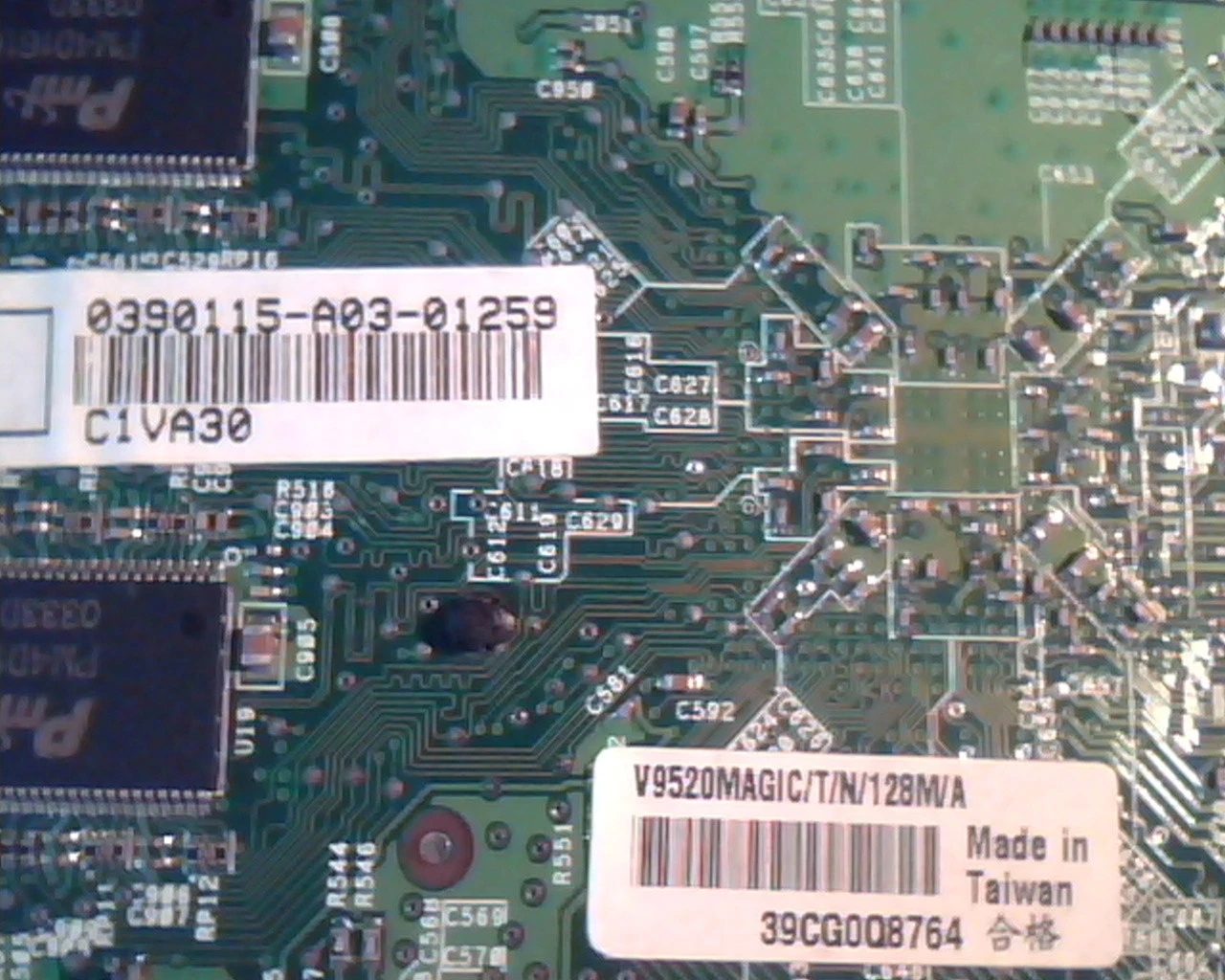 AGP Video Graphics Card Asus V9520Magic T 128M A 0390115-A03 S-Vid CompOut V9520 - image 4