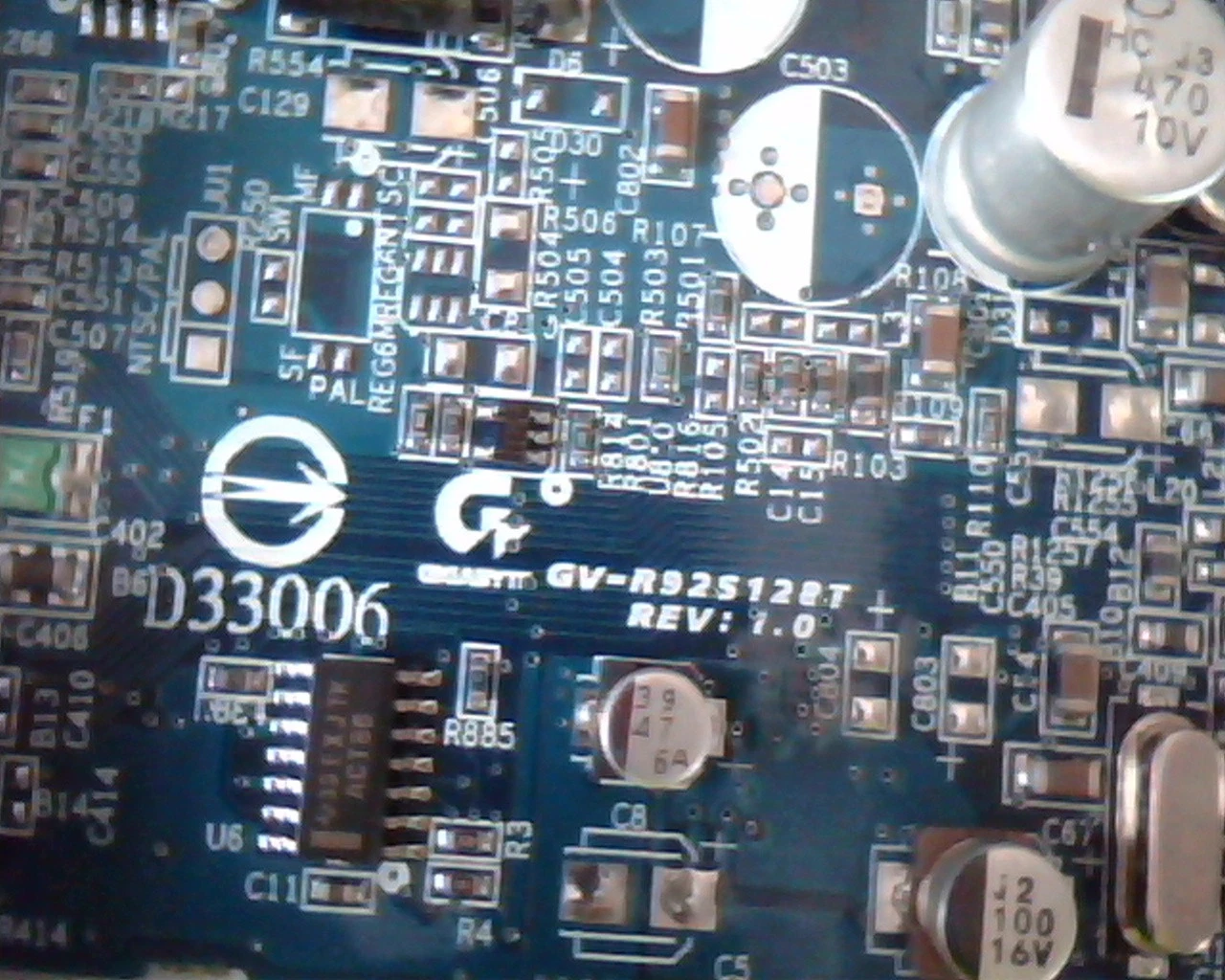 AGP card Gigabyte GV-R92S128T Rev 1.0 30A499B 00284 S-Video VGA - image 2