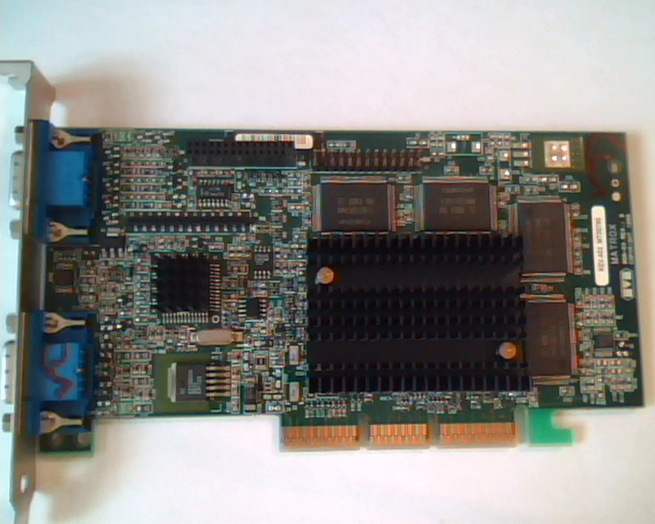 AGP card Matrox 906-04 Rev B Rev 402 MT00790 MGI G4+MDH4A32G Dual VGA