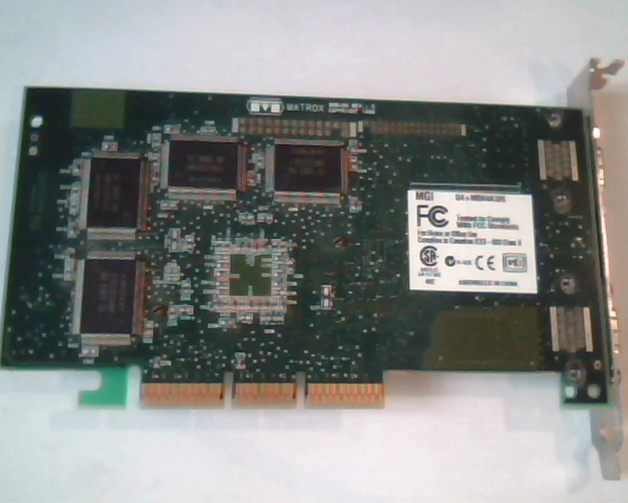AGP card Matrox 906-04 Rev B Rev 402 MT00790 MGI G4+MDH4A32G Dual VGA - image 4