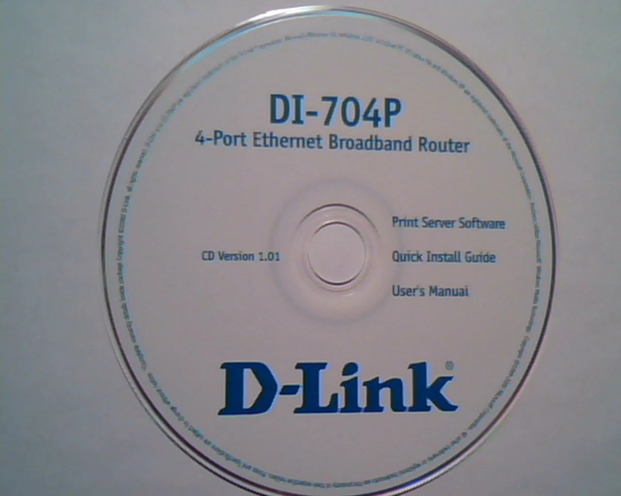 CD D-LINK DI-704P 4-Port Ethernet Broadband Router Version 1.01 server manual
