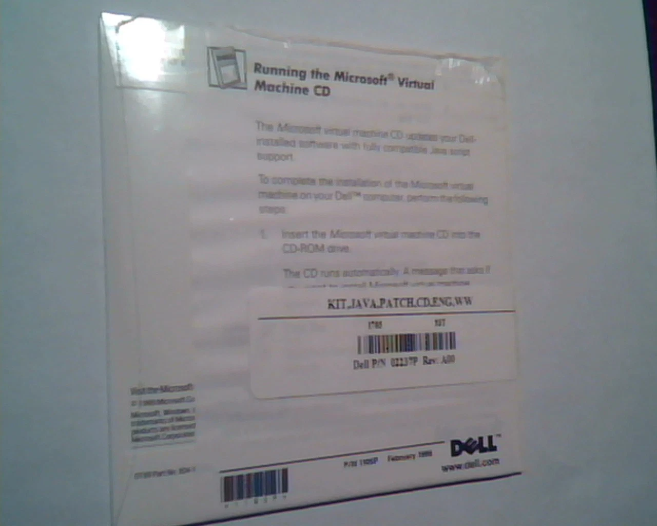 CD Microsoft Virtual Machine update Java VM Kit Patch English 2237P - image 2