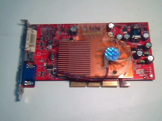 AGP Video Graphics Card MSI Nvidia FX5600 128 180-10141-0000-A03 8912-160✅TESTED