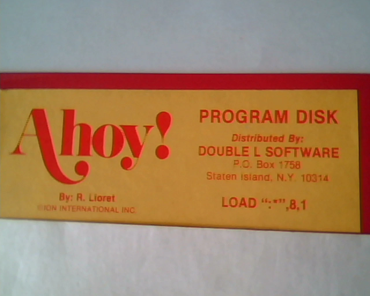 Floppy Disk Ahoy! Program Disk - Double L Software - By R Lloret - image 2