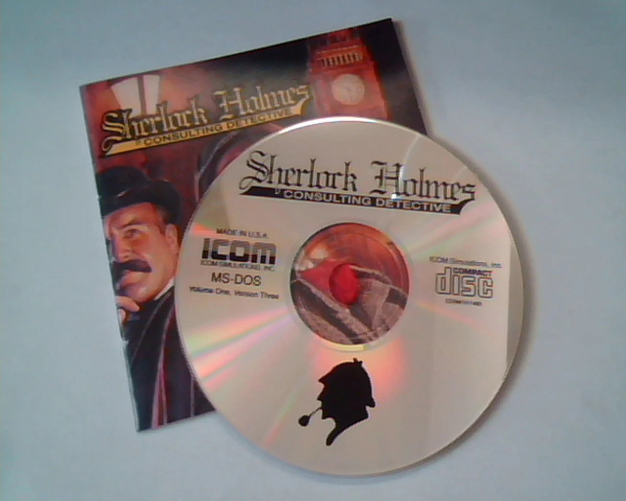 CD Sherlock Holmes Consulting Detective MS-DOS - ICOM Software Inc - Vol1 Ver 3