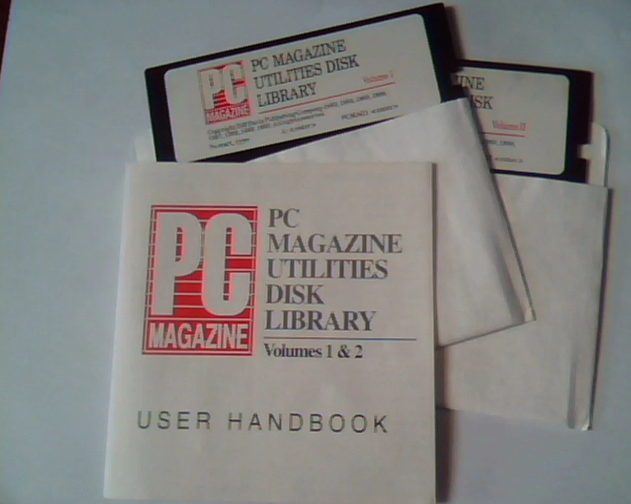 Floppy Disk PC Magazine Utilities Library Volumes 1 and 2 User handbook