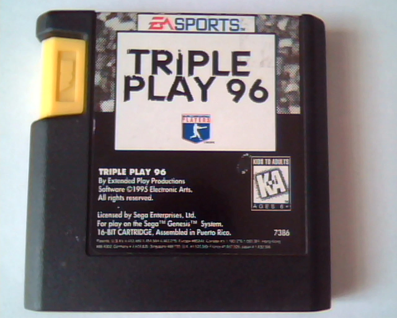 Game Cartridge EA Sports Triple Play 96 - Electronic Arts Sega Genesis system