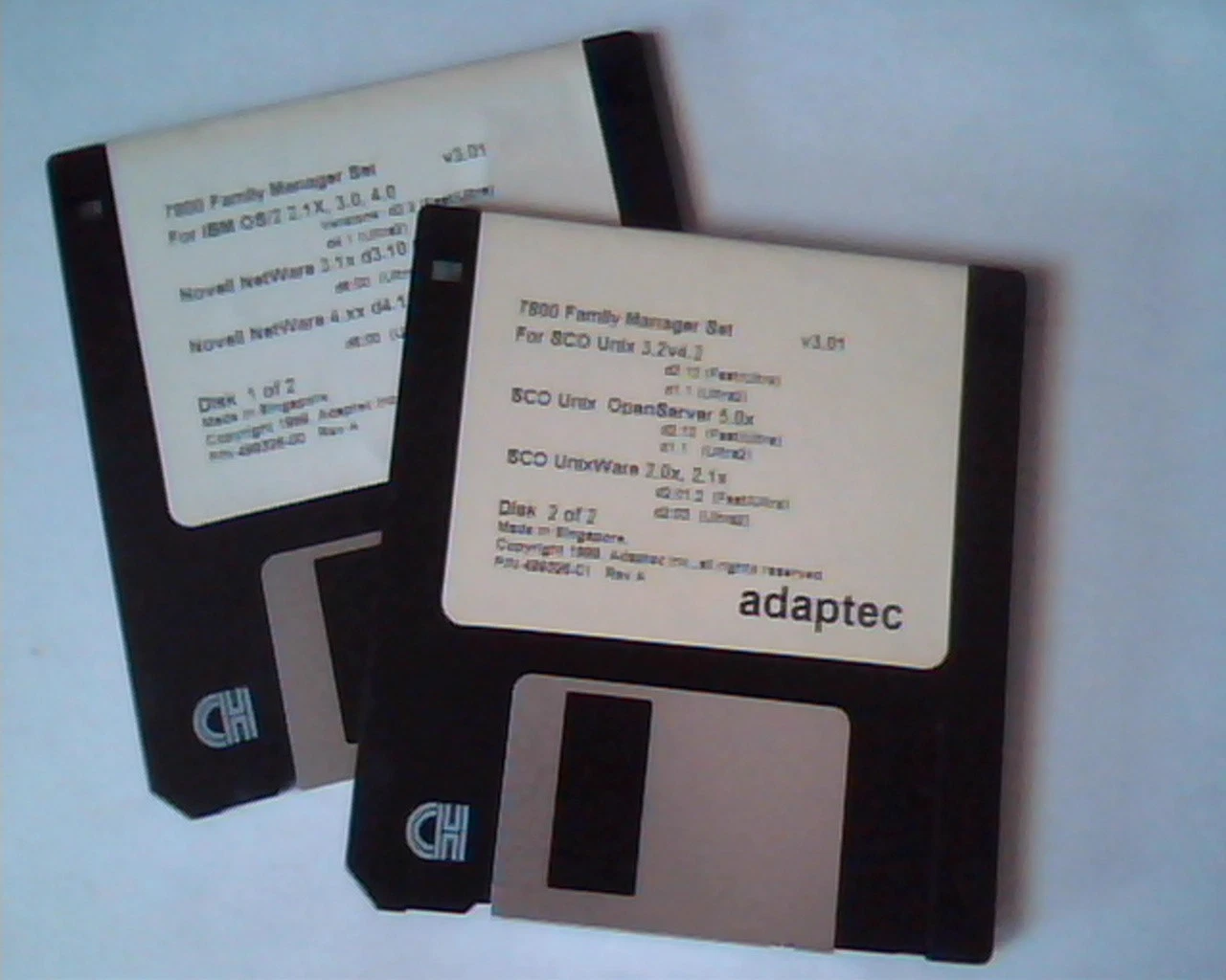 Floppy Disk 7800 Family Manager Set Adaptec IBM Novell NetWare V3.01 499326-00