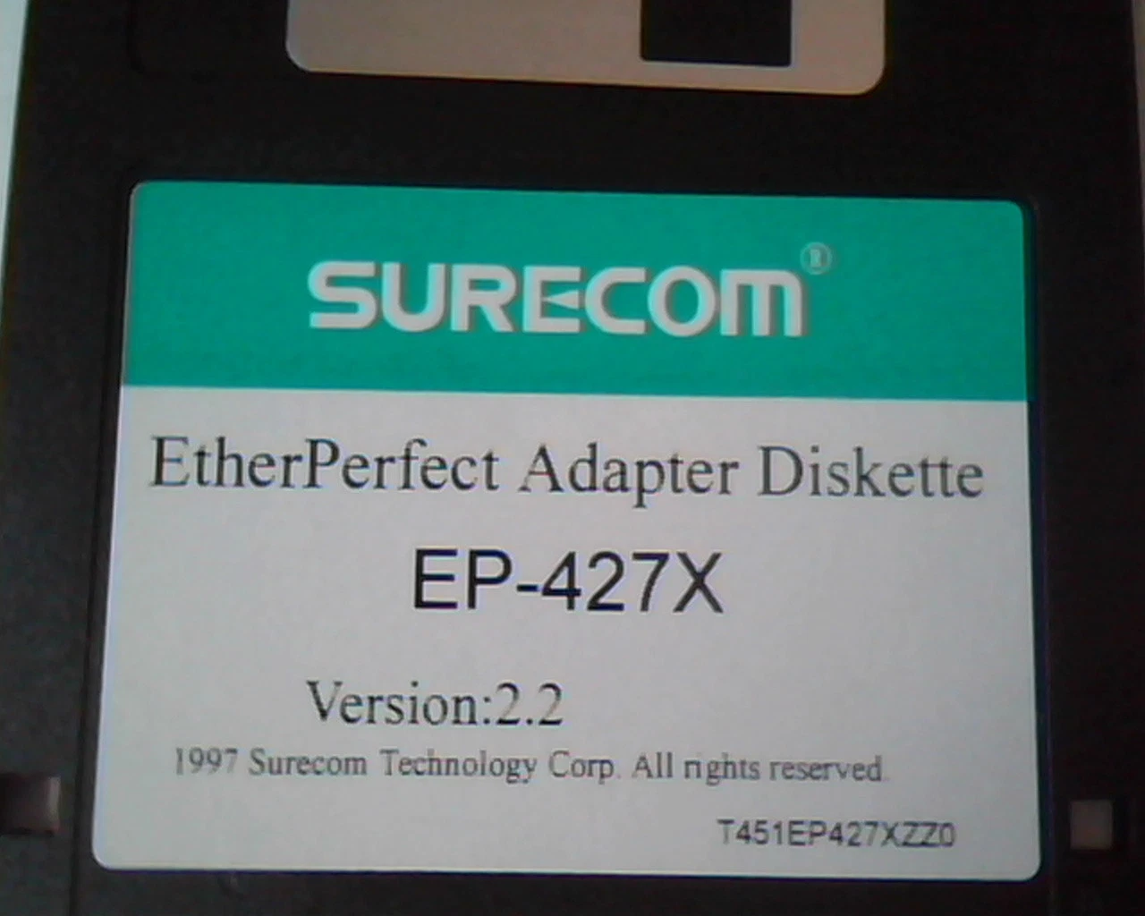 Floppy Disk SureCom EtherPerfect Adapter Diskette EP-427X Version 2.2 T451EP427X - image 2