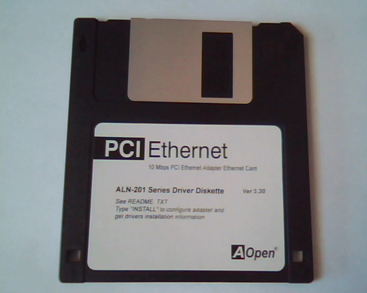 Floppy Disk PCI Ethernet ALN-201 Series Driver Diskette AOpen Ver 3.30