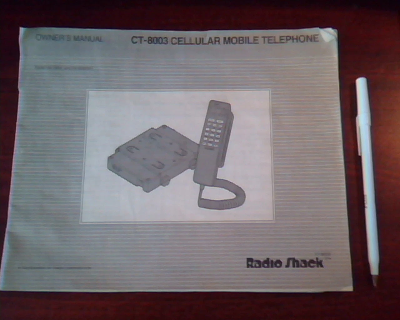 Radio Shack - CT-8003 Cellular Mobile Telephone - Owner's Manual InterTAN