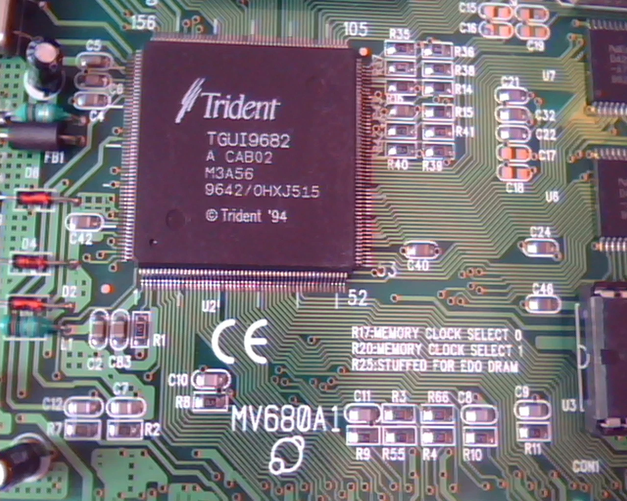 PCI card Trident MV680A1 TGUI9682 64Bit VGA 14.31818 MGP - image 2