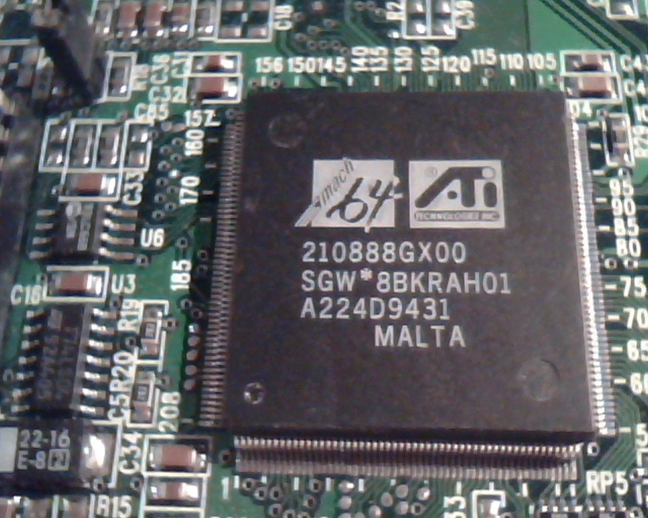 PCI card ATI 109-25400-41 MACH64 EXM254A 1022541543 VGA Maxconn 2494 - image 3